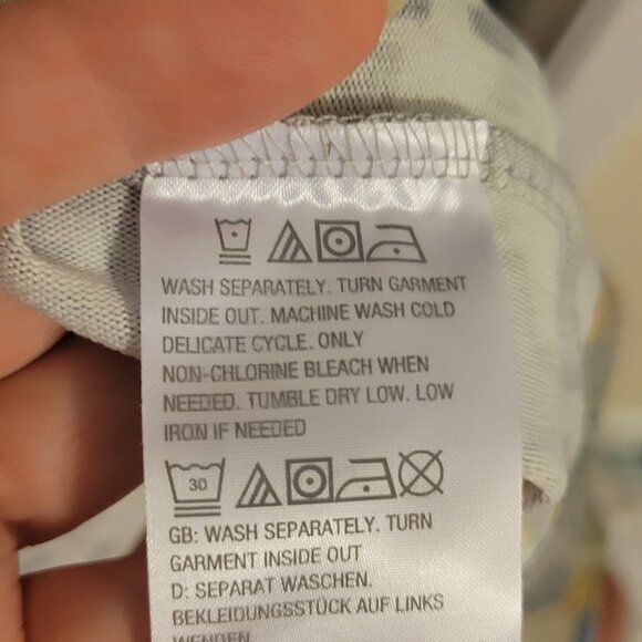 Denim & Co. Gray Printed Brushed Heavenly Jersey Open Front Cardigan Size Medium - Picture 6 of 7